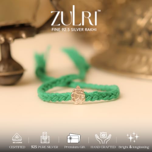 Image of 925 Sterling Silver Shubh Ganesh Luxury Rakhi