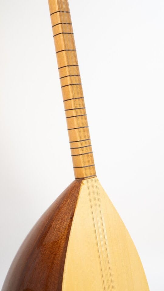 Turkish Mahogany Short Neck Saz Baglama With Free Case - Image 3