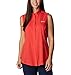 Columbia Women's Tamiami Sleeveless Shirt, Red Hibiscus, Medium