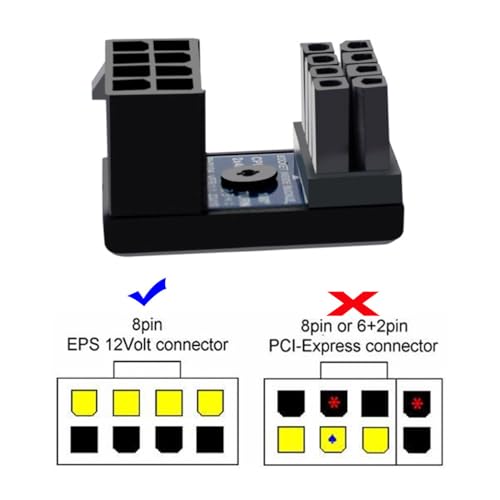 Adaptador xiwai 2 piezas ATX 8Pin EPS macho a hembra 360° miniatura 6