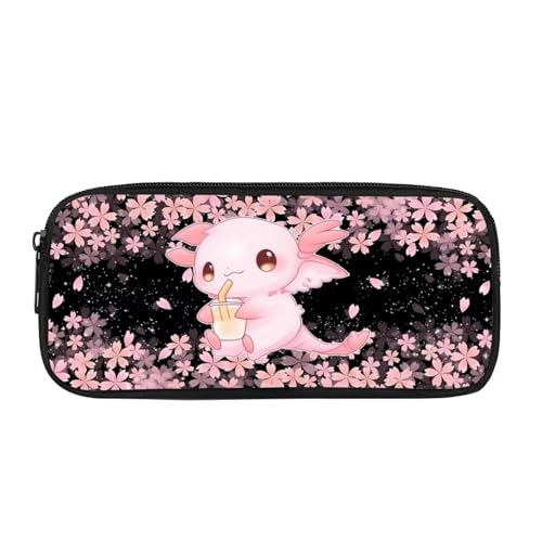 Astuccio per matite per bambini per ragazze astuccio per ragazzi grande per penne articoli per la cancelleria per insegnanti e per la scuola Un Fiore Axolotl M