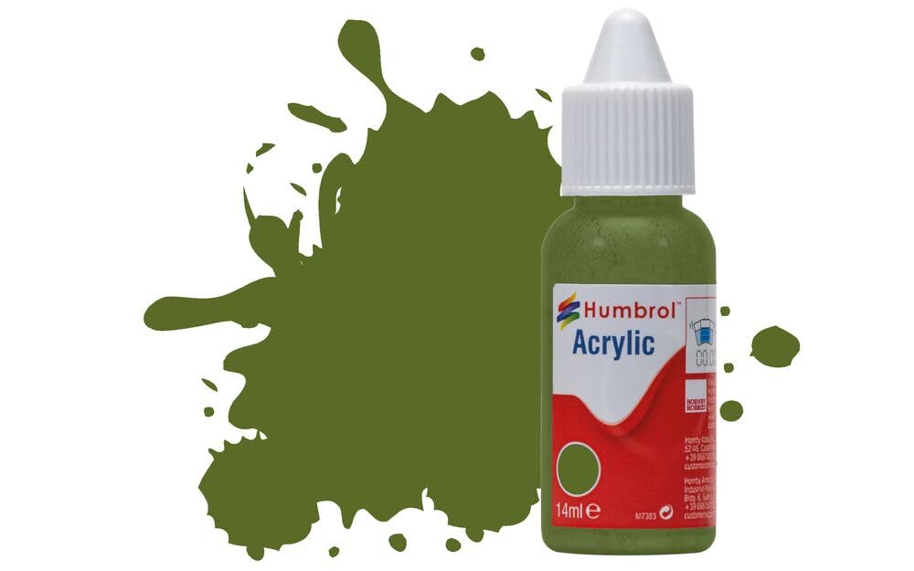 Humbrol 88 Deck Green Matt Acrylic Paint Dropper  : 14Ml
