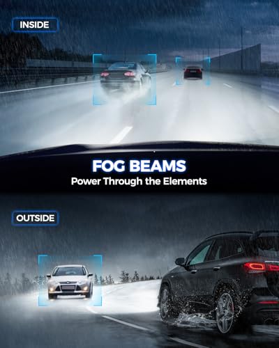 Image of Marsauto 9006 LED Fog Light Bulbs or DRL, 10,000 Lumens 6000K White, 48 Chips Fog Lights, 9006 Led Bulb 1:1 Mini Size 9006 Led Fog Lights, 360 Full Illumination, Side Marker Lights