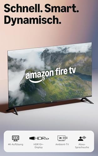 Amazon Ember 4-Serie mit Fire TV, 43-Zoll-Smart-TV in 4K Ultra-HD mit Alexa-Fernbedienung+ Fire TV Soundbar, 2.0-Lautsprecher mit DTS Virtual:X und Dolby Audio sowie Bluetooth-Unterstützung – Bild 3