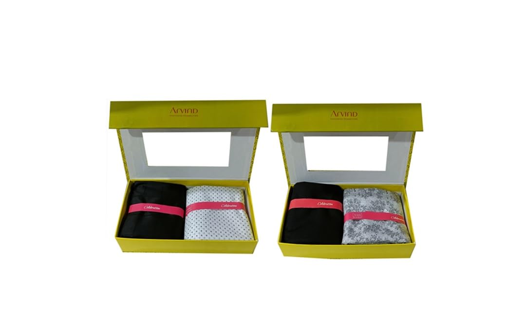 arvind Celebration Premium Gift Box Set with Cotton Shirting Fabric, Printed Pattern, 2 Pieces-picture-50