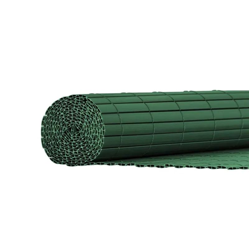 Canisse PVC occultant double face 1x5m vert - Kit complet avec fixation