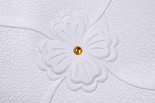 Wewell(1 Pc) 3D Pe Foam Wall Sticker,3D Wall Stickers Panel Self Adhesive Peel & Stick Wallpaper for Wall Home Decor(70cm x 70cm, 5.27Sq ft). (White Yellow)