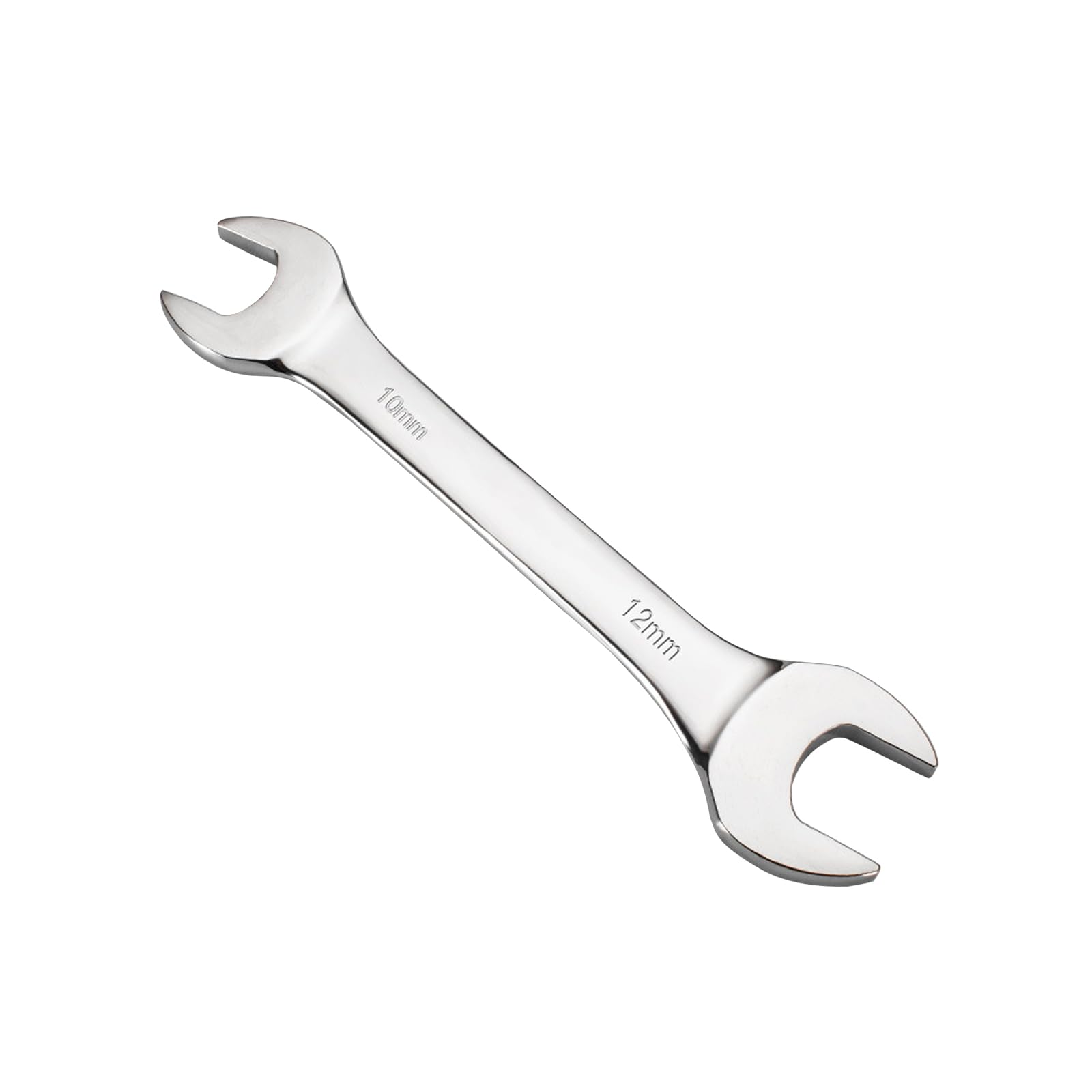 Mandouer Double Open End Wrench, 10mm x 12mm Metric Spanner, Chrome Vanadium Steel Spanner for Automotive Maintenance, Bike Repair and General DIY (1-Piece)
