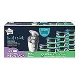 Tommee Tippee Sangenic Recambios Sistema avanzado para desechar pañales Twist & Click, paquete de 12 (compatibles con los contenedores Sangenic TEC y Twist and Click)