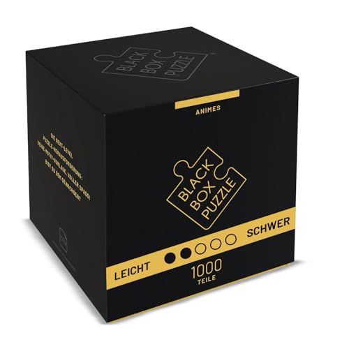Black Box Puzzle 1000 Teile Blackbox Puzzel mit Überraschungs-Motiv ohne Vorlage Impossible Puzzle schwer für Erwachsene und Kinder ab 14 Jahren Puzzle Box Anime 2023 Edition