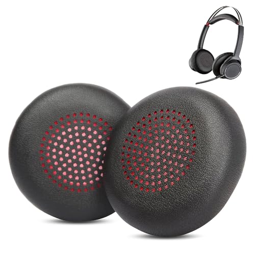 Almohadillas de cuero proteico premium de repuesto para auriculares Plantronics Voyager Focus UC B825 miniatura 1