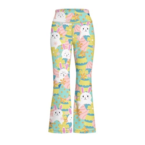 Tongluoye Bell Bottom Leggings for Girls High Waisted Flare Yoga Pants Kids Dance Workout Gym Exercise Sweatpants 5-14Y