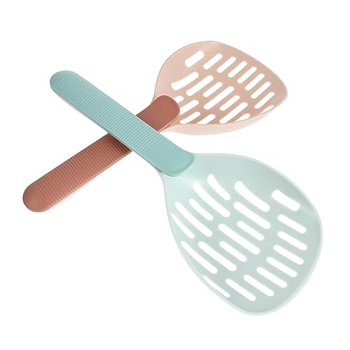 Toddmomy 2Pcs Cat Litter Scoops Ergonomic Filtering Tool for Litter Cleaning Non Slip Design Lake for Pet Owners Cat Care