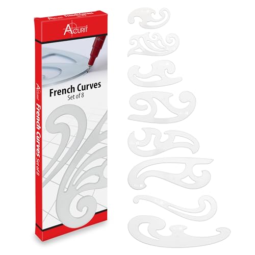Acurit French Curve Set of 8 Drawing Templates