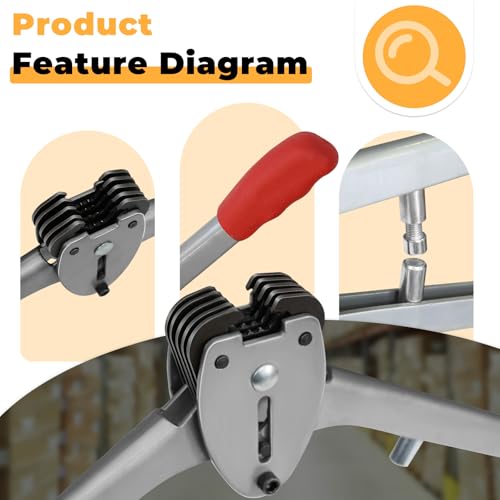 Image of Strapping Sealer /Crimper for 1 /2 inch-5 /8 inch Polypropylene (PP) Strapping Band Manual Banding Tool with 15 inch Extended Handle (red)