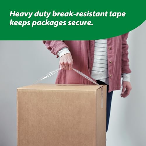 Image of Duck HD Clear Packing Tape Refills - 4 Rolls of Heavy Duty Shipping and Moving Packing Tape - Clear Strong Packaging Tape for Boxes, Packing and Moving Supplies - 1.88 In. x 54.6 Yards (240378)