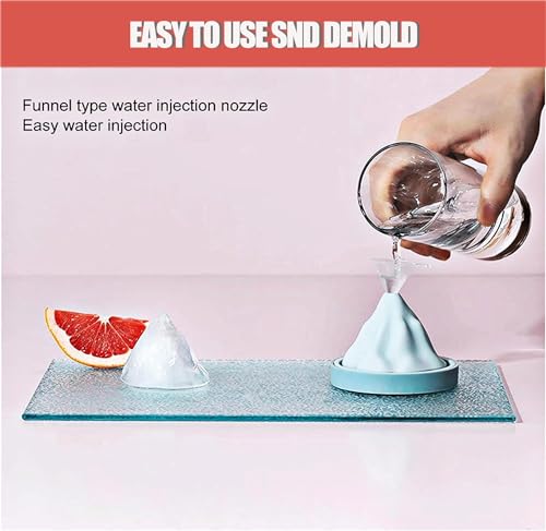 Molde de silicona para cubos de hielo con forma montaña miniatura 6