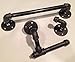 25 Home Decor Urban Bathroom Set of Industrial Iron Pipe Come with Toilet Paper Holder, Rack, and 14