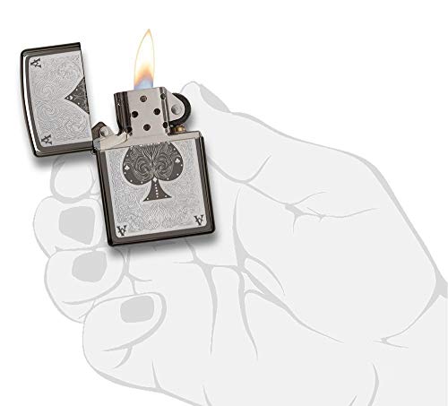 Encendedor Zippo Ace of Spades Clásico a Gasolina miniatura 3