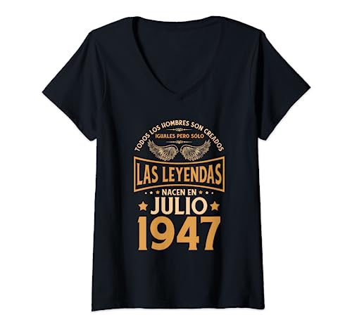 Cumpleaños Hombre Regalos Las Leyendas Julio 1947 Camiseta Cuello V