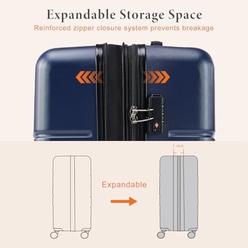 Sweetcrispy 4GD5GJ 24 Inch Luggage, Hard Shell Abs Suitcase thumb #6