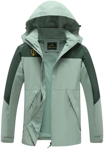 GIISAM Rain Jacket for Women, Women's Waterproof Lightweight Rain Jackets Packable Raincoat Windbreaker Coat with Hood