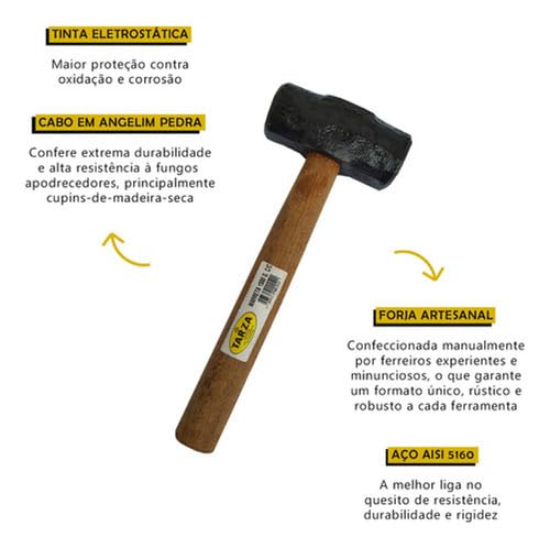 Ponteiro 12'', Talhadeira Redonda 12 E Marreta 1,5kg Kit