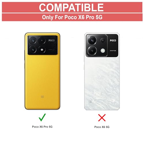 Image of Zapcase Back Case Cover for Poco X6 Pro 5G | Compatible for Poco X6 Pro 5G Back Case Cover | Clear Case with Camera Protection | (TPU + PC | Matte Black)