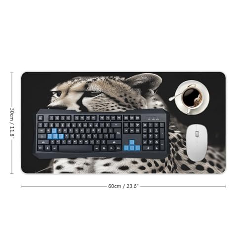 Alfombrilla Cheetah Desk Mat grande antideslizante de goma miniatura 2
