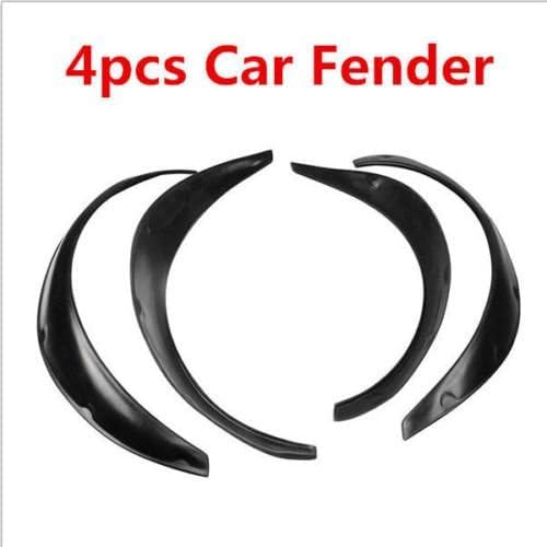 4PCS Auto Car Black Polyurethane Flexible Exterior Fender Flares