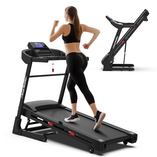 Image of Treadmills for Home Stainless Steel Black Automatic Incline Built-in Audio connectivity Speaker Fitness