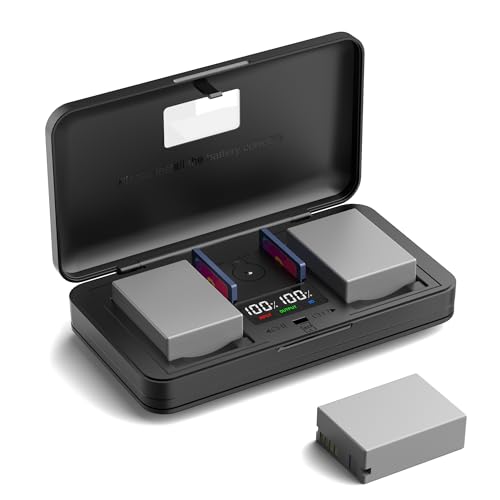 NB 10L (1200mA) Cargador de batería multifunción (incluye dos baterías) compatible con Canon G15, SX40HS, G16, SX50HS, G1X, SX60HS, G3X, PC1817, PC1518, PC1674, PC1680