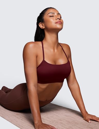 Image of CRZ YOGA Butterluxe Y Back Sports Bras | Light Support, Removable Pads, Yoga, Extremely Soft, Scoop Neck, Spaghetti Strap, for Women