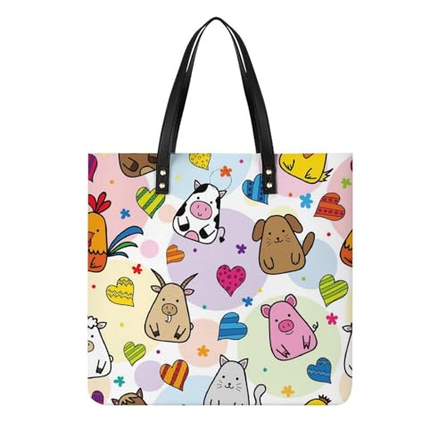 Sac d'élevage de moutons shopper pour femmes grand sac de voyage en toile 39x39cm