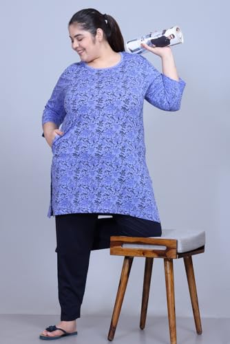 Image of RYSH Women's Plus Size Printed Longline Tops | Printed longline tops in multiple colours and plus sizes