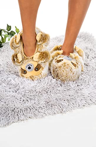 Image of Kids Animal Slippers, Soft Fuzzy Cozy House Shoes