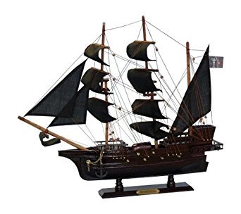Blackbeard's Queen Anne's Revenge 20 - Wood Pirate Ship Model - Pirates of the Caribbean - Pirate Ship Decor - Wood Pirate Ship Model - Nautical Decoration - Model Ship - Sold Fully Assembled - Not A Model Ship Kit by Handcrafted Model Ships