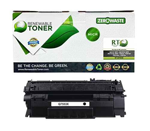 Renewable Toner Compatible Micr Toner Cartridge High Yield Replacement For Hp 53X Q7553X Laser Printers P2015 M2727 #TOP25