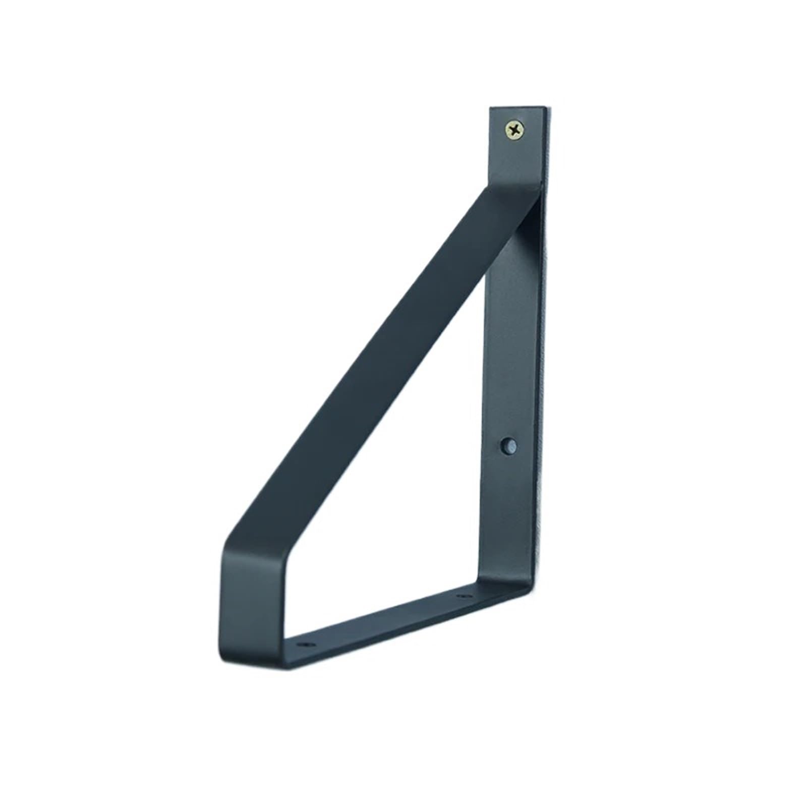 Wajjwi Black 2Pcs Floating Wall Mounted Shelf Single Layer Board Wrought Iron Bracket Metal Wooden Partition Support For Living Room(,20Cm)