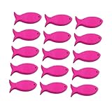 Hohopeti 100個木製魚型装飾品 海洋テーマの手作りデスクトップデコ オフィス飾り 木製素材 耐久性あり 家や店舗向け