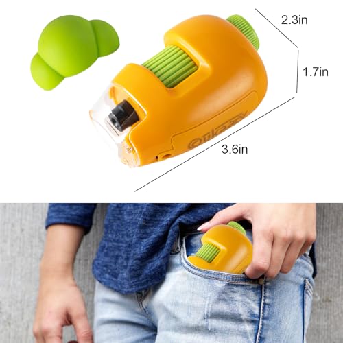 Image of Pocket Microscope for Kids,60x-135x Portable Handheld Microscope for Children Students，Mini Portable Microscope LED Lighted Zoom with 5 Microscopes Slides for Learning, Exploring and Education