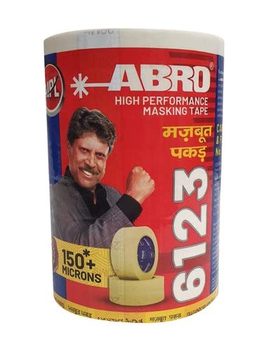 Bapna Abro 6123 Premium Masking Tape (1 Inch Width x 40 Meter Length) - Pack of 6 Rolls (B07ZT6R23G) Amazon Price History, Amazon Price Tracker