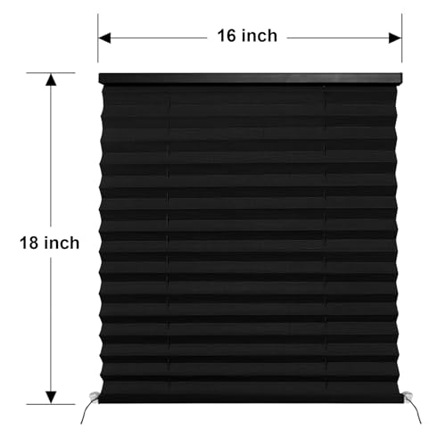 Image of NOVINO RV Blinds for Camper Window,RV Window Shades Camper Blinds for Travel Trailer,Pleated Shade for Motorhome Motor Coach-16 W x 18 inch L