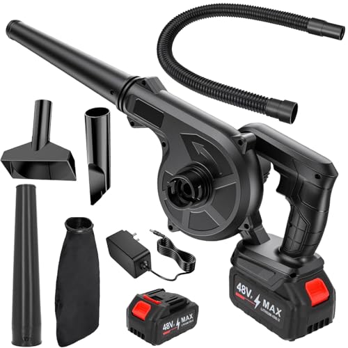 2 in 1 Blasen und Saugen Kabellos Gebläse Turbokomprimiert,Elektrischer...