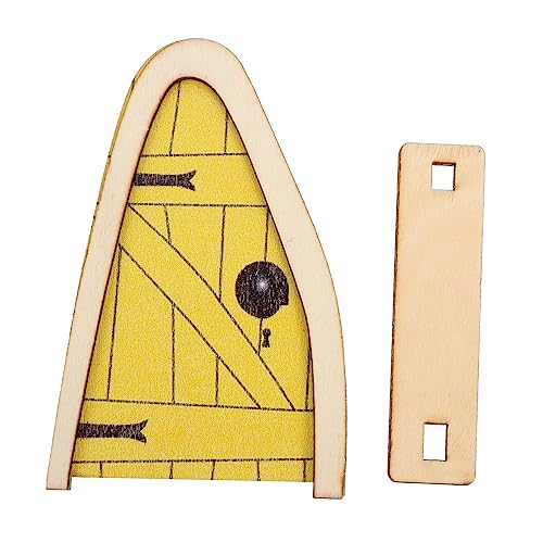 Décoration de porte miniature en bois YRYRYW pour scènes de conte