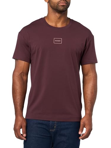 HUGO, Logo Outline Short Sleeve T-Shirt, Fudge, L