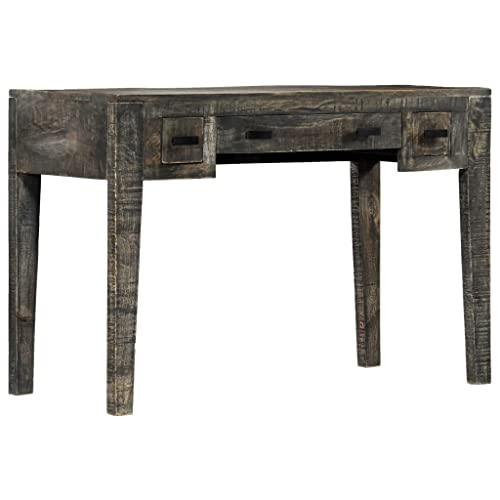 Mesa Consola Con Borde Natural Madera Mango Maciza 105x33x76 Cm Vidaxl