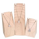 Bocar 3PCS Natural Wood Necklace Display Stand Organizer Holder (MT-DZ) …