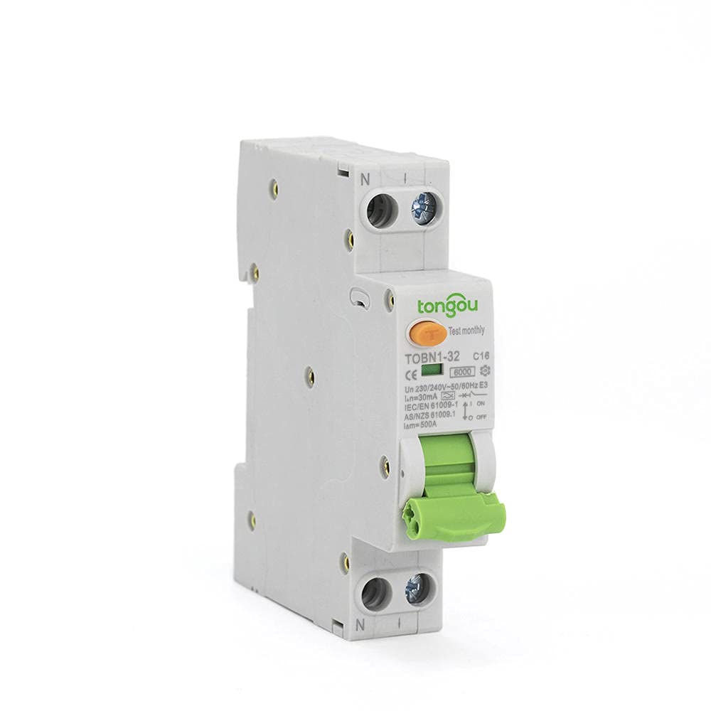 Circuit Breaker Type A Rcbo 6Ka 18Mm 6A 10A 20A 25A 32A 30Ma 1P+N Residual Current Circuit Breaker w