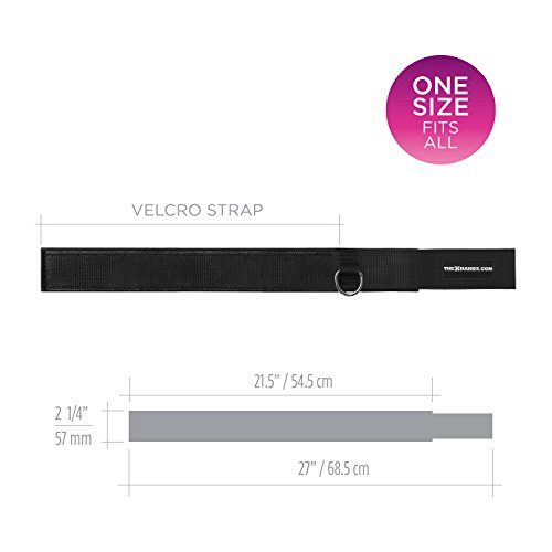 The x Bands - Fitness Bands Resistance - Booty Band - Glute Bands - Squat Bands for Thighs - Thigh Straps - Thigh Exercise Band - Leg Cuffs - Thigh Strap for Cable Machine - Black - Thumbnail 4